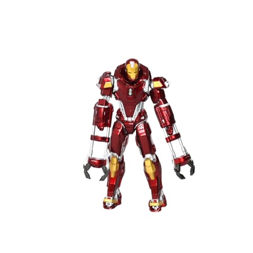 Image of ZD Toys Action Figure Collectible - 7 Inch Ironman Mk 35, Superheros Premium PVC Build Collectible, Interchangeable Accessories, Perfect for Gifting, Ages 15+ Years
