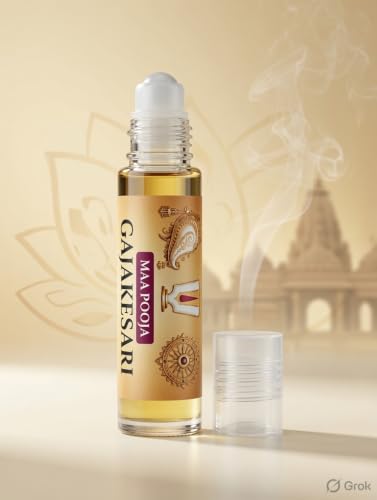 Image of GajaKesari Punugu Thailam Roll-On | Traditional Temple Fragrance For Pooja | 7ml