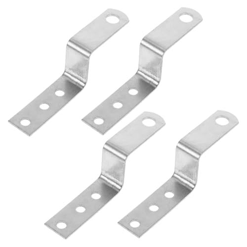 UKCOCO 4 Piezas Hoja De Bloqueo De Cajón Corchetes Soporte De Madera Soportes De Esquina Del Gabinete Soporte Para Estantes De Muebles Soporte De Estante De Madera Silver Planchar