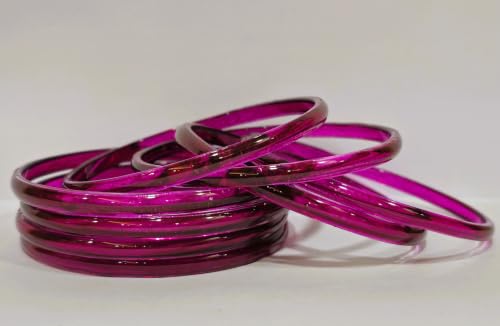 Image of Colorful Jelly Bangles Set of 8 - Transparent Candy Color Stackable Bracelets, Lightweight Fashion Accessories for Women & Girls