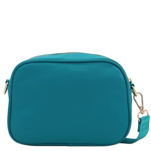 Image of FashionPuzzle Quilted Nylon Crossbody Bag with Wide Strap