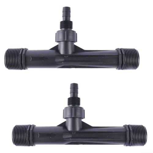 Besshepplo Pair of 2 Venturi Fertilizer Injectors for 1 inch Irrigation Systems Agricultural and Garden Use Plastic Construction for Injection of Nutrients