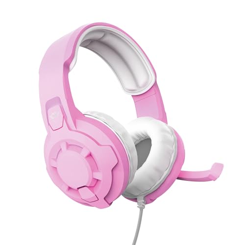 GXT 411P Radius Cuffie Gaming Multipiattaforma per PC, PS5, PS4, Xbox, Nintendo Switch, Mobile, Over Ear, Jack Audio 3.5 mm, Controllo del Volume, Microfono Regolabile - Rosa - Cuffia gaming - Immagine 1