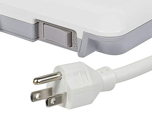 Monoprice Power & Surge - Protector eléctrico con 12 tomas y 2 puertos USB de carga 2.1A incorporados - 1.83 m - Blanco miniatura 6