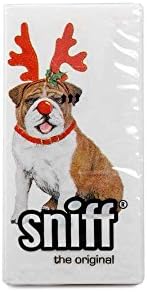 PPD Paperproducts Design Sniff Christmas Bulldog Designer Facial Tissues 4-Ply 10-Count Package (051585)