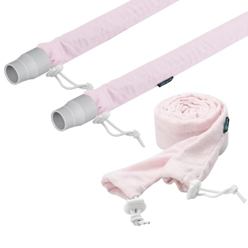 Beautyflier CPAP Hose Cover Soft Flannel Sleeve for 6ft CPAP Tube Soft CPAP Tube Cover Wrap CPAP Hose Protector Cat Proof Easier to Wrap Tube & Prevent Condensation (Pink)
