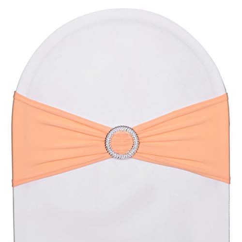 SweetEver Bandas elásticas de Licra para sillas, para Bodas, Fiestas, Banquetes, decoración de sillas a Granel con Hebilla, Eventos de Compromiso, cumpleaños, graduación, reunión