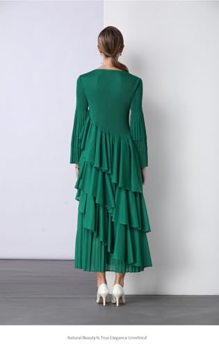 Batwing Pleated Cake Dress3