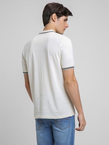 Image of Dennis Lingo Men's Cotton Solid Regular Fit Mandarin Collar Short Sleeve Polo Tshirt