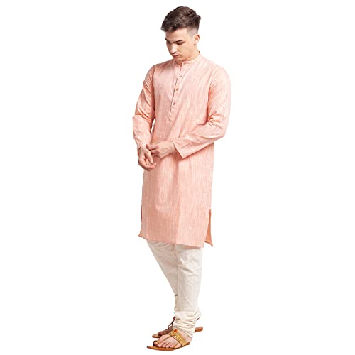Image of Globus Men's Cotton Regular Fit Solid Kurta