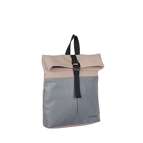 New Rebels Bowie Los Angeles Wasserabweisender Rucksack – 7l Rolltop – Gepolsterte Rückseite – Modische Tasche Für Jedes Abenteuer – Reflektierende Tasche - Rosa