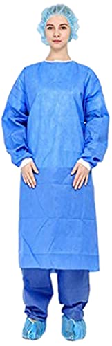 Chemises TNT jetables avec poignets ajustés Bericah pour protection non stérile bleu L