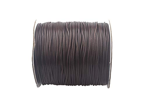Coffee Waxed Polyester Jewelry Making Cord Waxed Beading String With Spool For Craft Diy Thread (1.5Mm - (200Yards)) #TOP2