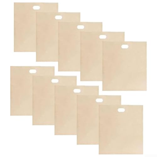 Paquete de 10 bolsas reutilizables para tostadora, resistentes al calor, para microondas, hornos y parrillas (16 x 16,5 cm)