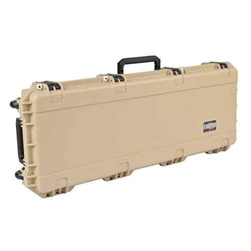Skb Cases Iseries 4214 Portable Waterproof Hard Plastic Exterior Parallel Limb Bow Crossbow Case With Wheels And Tsa Approved Latches, Tan #TOP2