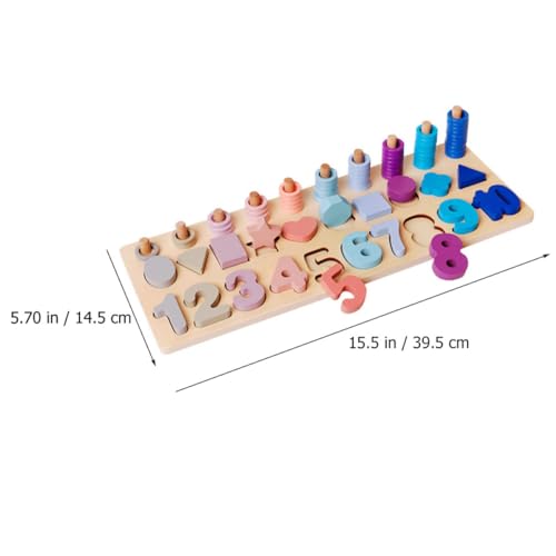 Tri de formes et nombres en bois puzzle éducatif tout-petits 2 ans - 2