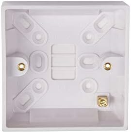 Schneider Electric Exclusive Square Edge White Moulded - Double Surface Pattress Box, 25mm Deep, GPAT2G25, White, Pack of 5