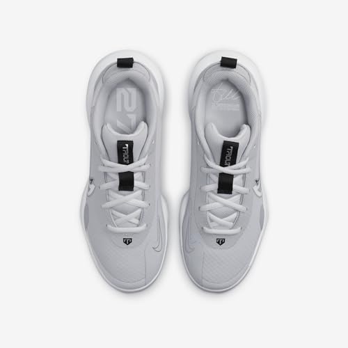 Nike Force Trout 9 Pro MCS Big Kids' Baseball Cleats (FZ0916-002, Wolf Grey/Pure Platinum) Size 14