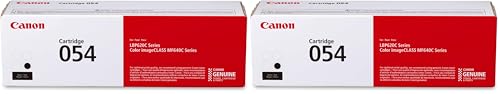 Image of Canon Genuine 054 Black Toner Cartridge Compatible with LBP622Cdw,LBP623Cdw,MF641Cdw,MF642Cdw,MF644Cdw,(Pack of 2)