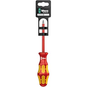 wera 05100020001 162 i ph/s sb tournevis isolé pour vis plus minus (phillips/à fente), ph/s # 2 x 100 mm, rouge