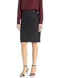 Chaps Women's Plus Size Stretch Cotton Refined Suiting Pencil Skirt, Black, 18W