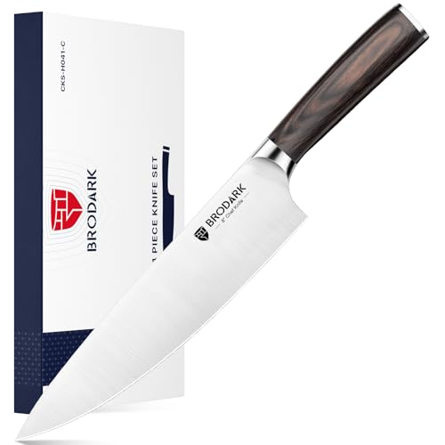 Professional Chef Knife Set, 4 Pcs German Stainless Steel Sharp Kitchen Knives with Kitchen Shears, Ergonomic Handle Cutting Knife Set with Gift Box, Gifts for Women and Men