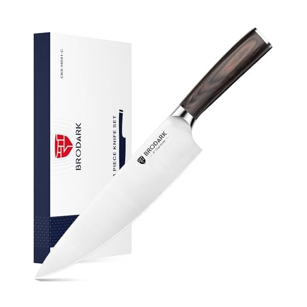 Professional Chef Knife Set, 4 Pcs German Stainless Steel Sharp Kitchen Knives with Kitchen Shears, Ergonomic Handle Cutting Knife Set with Gift Box, Gifts for Women and Men