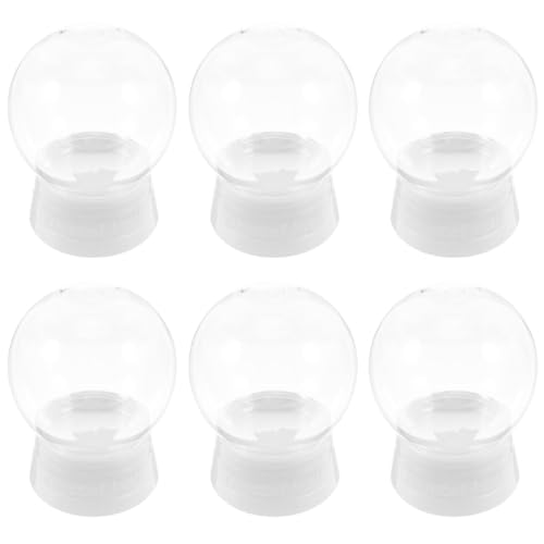 STOBAZA 6 Stück DIY Schneekugel Set 4.13In Leere Mit Abschraubbarem Deckel Befüllbare Glaskugeln Für Weihnachtsdeko Und Heimwerker Bastelprojekte
