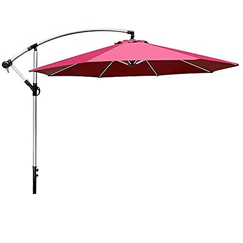 Parasol de jardin banane pour ombrager vos repas sur la table de terrasse