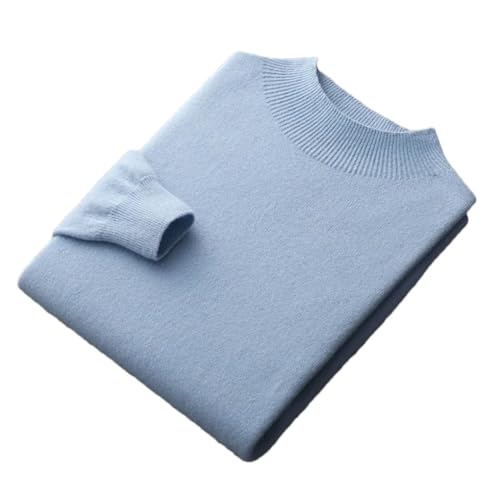 Solid Color Casual Simple Half High Collar Multicolor Slim Fit Classic Men's Wool Sweater