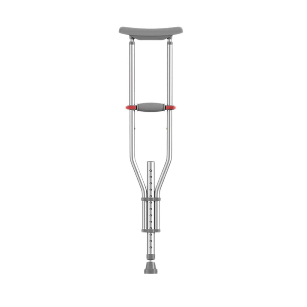 GCX- Muletas Fractura axila bastón Ancianos Ayuda for Caminar Antideslizante Persona Joven discapacidad Ocho bastón Doble muleta Firma (Color : Silver, Size : A)