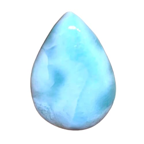 Larimar naturel cabochon poire 23 x 16 x 6 mm pierre fine pour fabrication bijoux DIY