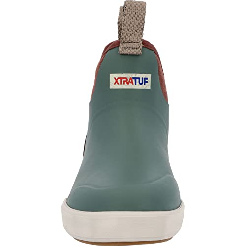 Image of XTRATUF 6 inch Women's Vintage Ankle Deck Boot - Lightweight, 100% Waterproof Rubber Footwear - Slip-Resistant Outsole - Moisture-Wicking Liner - Pre-Distressed Finish