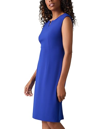 Image of Kasper Women's Sleeveless Sheath Dress with Notch Neckline