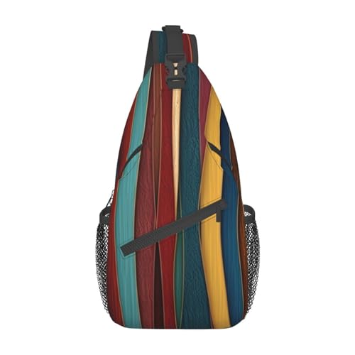 Sac à dos à bandoulière réglable sac de voyage décontracté mixte à rayures colorées taille unique