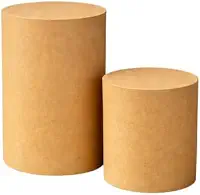 Kit 2 Cilindros MDF M e P para Decoração de Festa Suporte para Mesa de Aniversário Eventos e Vitrine