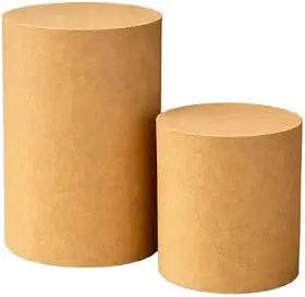 Kit 2 Cilindros MDF M e P para Decoração de Festa Suporte para Mesa de Aniversário Eventos e Vitrine