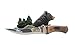 'Blade of The Bear' Rustic Black Bear Decorated Fixed Knife and Holder Set - Intricate Metal Detailing - Majestic Rustic Cabin Decor - 9.75 Inches Long