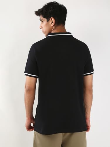 Image of Urbano Fashion Men's Solid Regular Fit Half Sleeve Cotton Polo T-Shirt