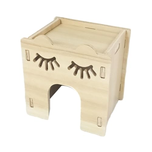 2セットハムスターハウスと隠れ家 木製探検おもちゃ ネズミ マウス チンチラスタイル C, スタイルC