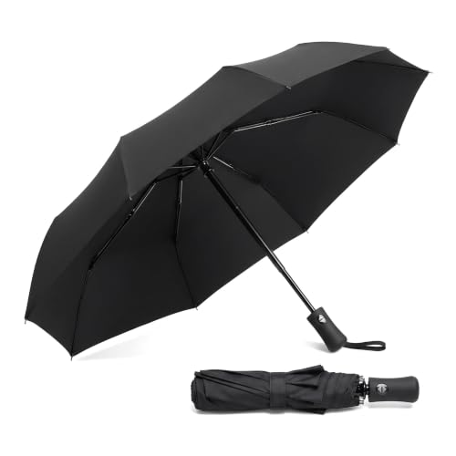 Image of Loiina Travel Umbrella Windproof Compact Folding Auto Open Close 8 Ribs