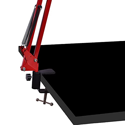 Image of Kadence NB35RD Home Series Mic Boom Arm Stand | Steel Frame & Smooth Angle Adjustment | Dual-Spring Suspension with 360 Rotation | Desk Clamp Mount for Recording, Streaming & Online Classes | Red