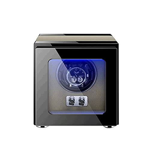 Boîtier à enrouler pour montre sur la table de nuit avec éclairage LED bleu apaisant
