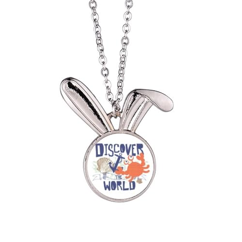 Collier pendentif lapin crabe World en argent chic