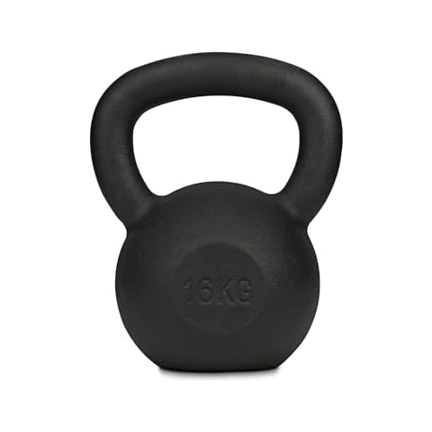 Athlyt Cast-Iron Kettlebell, 16kg, Black Cover