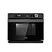 Klarstein VaporChef - Horno de vapor, hasta 230°C, Depósito de agua 1,5L, Acero inoxidable, Horno a vapor y Freidora aire, Grill, Pantalla LED, Panel táctil, Volumen 31L, Potencia 2100-2400W, Negro