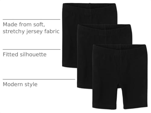 The Children's Place baby girls And Toddler Bike Shorts, Black 3 Pack, 18-24 Months US - image 3