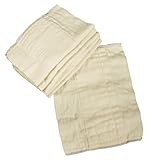  OsoCozyUnbleached Prefold Cloth Diapers (1 dz.) - Preemie 2x6x2 (4-10 lbs) by OsoCozy