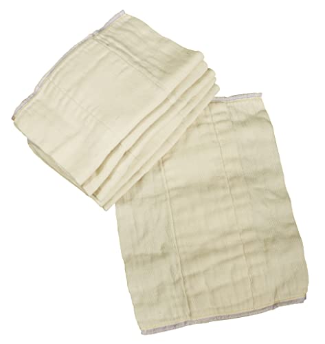 OsoCozyUnbleached Prefold Cloth Diapers (1 dz.) - Preemie 2x6x2 (4-10 lbs) by OsoCozy Cover