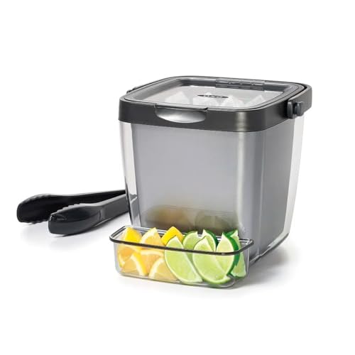 OXO Good Grips Double Wall Ice Bucket with Tongs and Garnish Tray